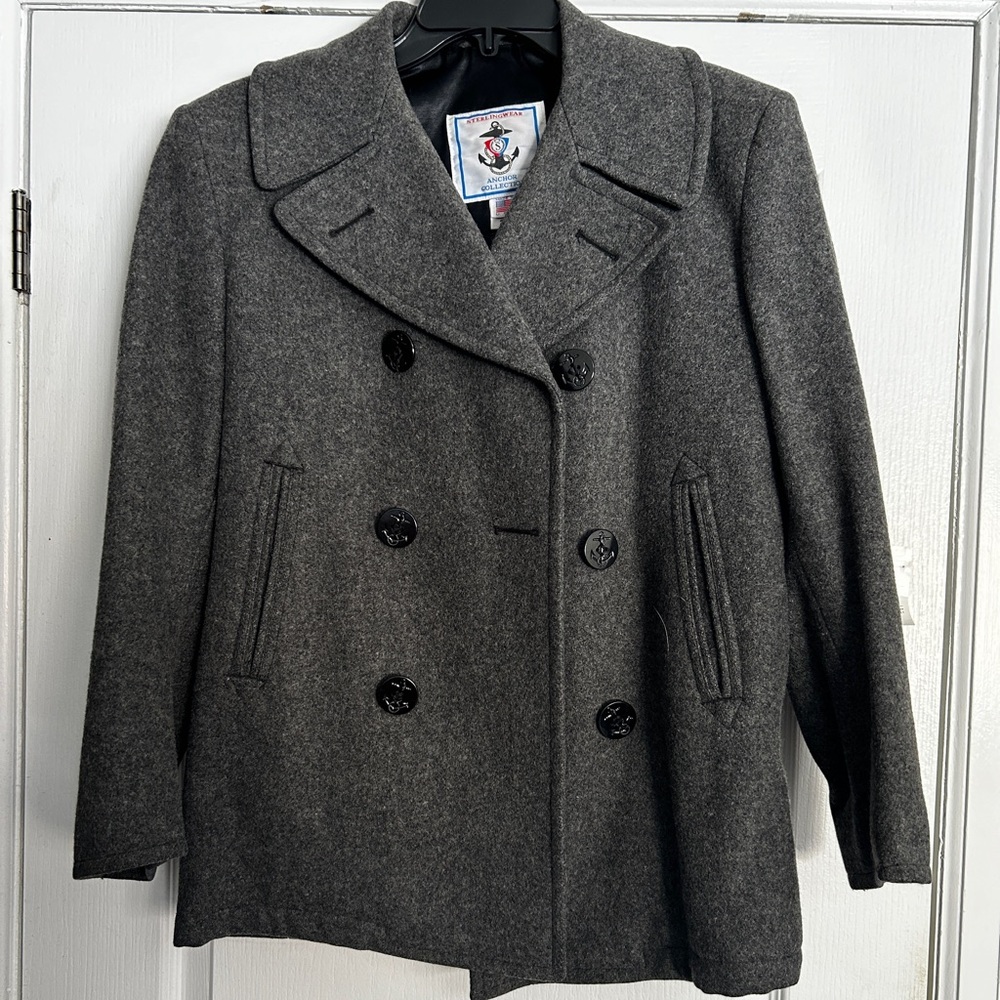 Sterlingwear Vintage Peacoat – Anchor Collection – Made in USA – Size 36S
